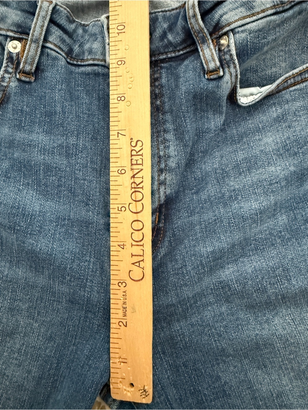 FRAME Denim Le Crop Mini Boot Mermaid  Rinse Stretch Organic Cotton 28 SHORT - Picture 12 of 13